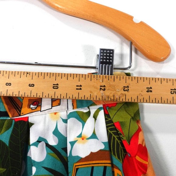 VINTAGE Hawaiian Skirt Small Mini Pleated Swing Tiki Pin Up Beach GRACE KARIN - Picture 4 of 7